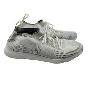 Christian Dior Homme Mens Athletic Shoes Sneakers B21 Knit‎ White Gray 43.5 11.5